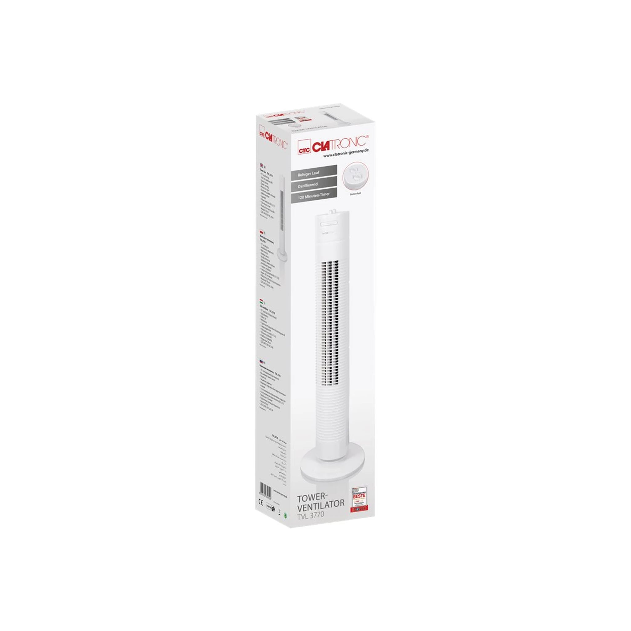 Clatronic TVL 3770 Køleventilator Hvid