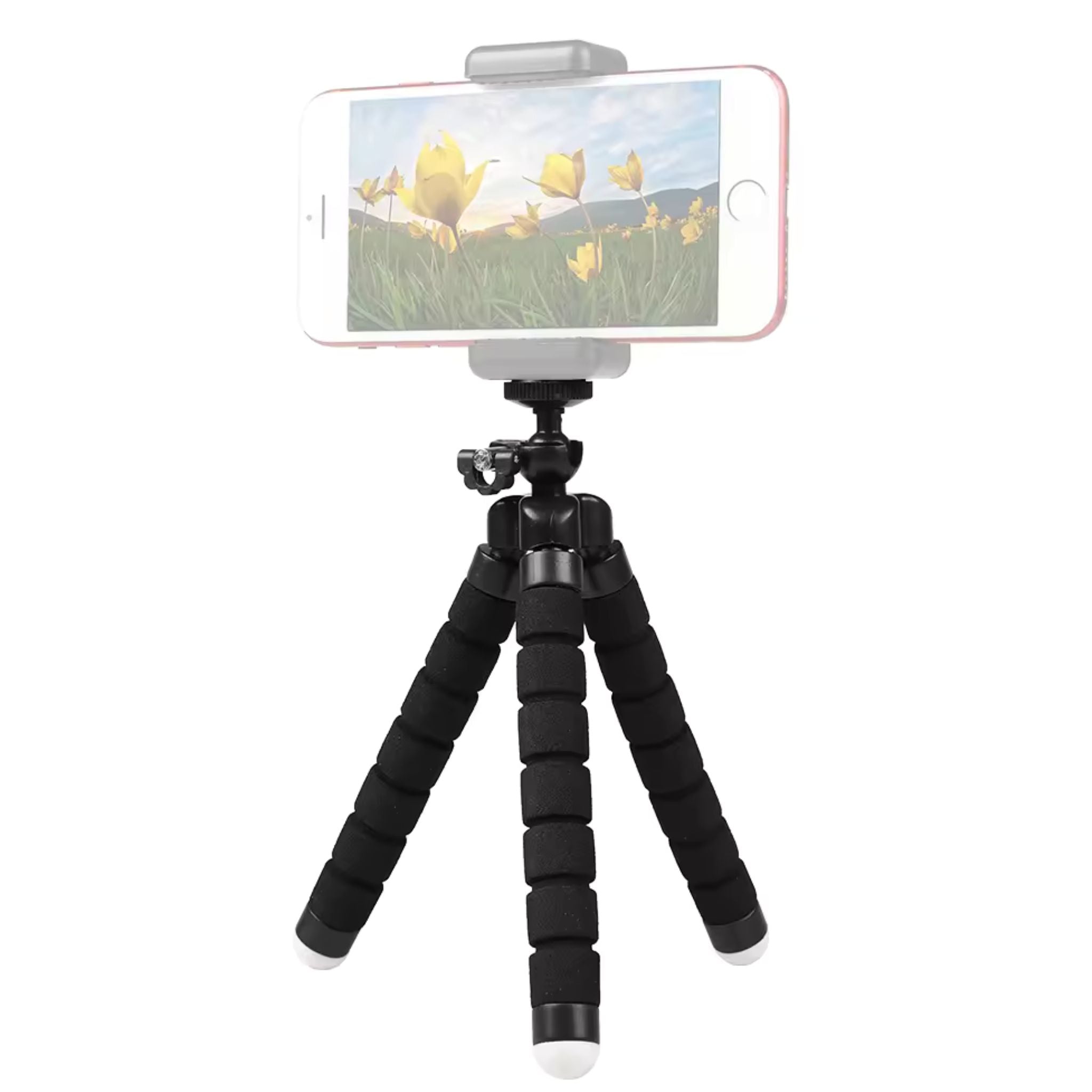 Fleksibelt mini octopus tripod til mobil og kamera i ABS materiale med twist lock, kompakt 18.5 cm stativ til bord og rejsebrug