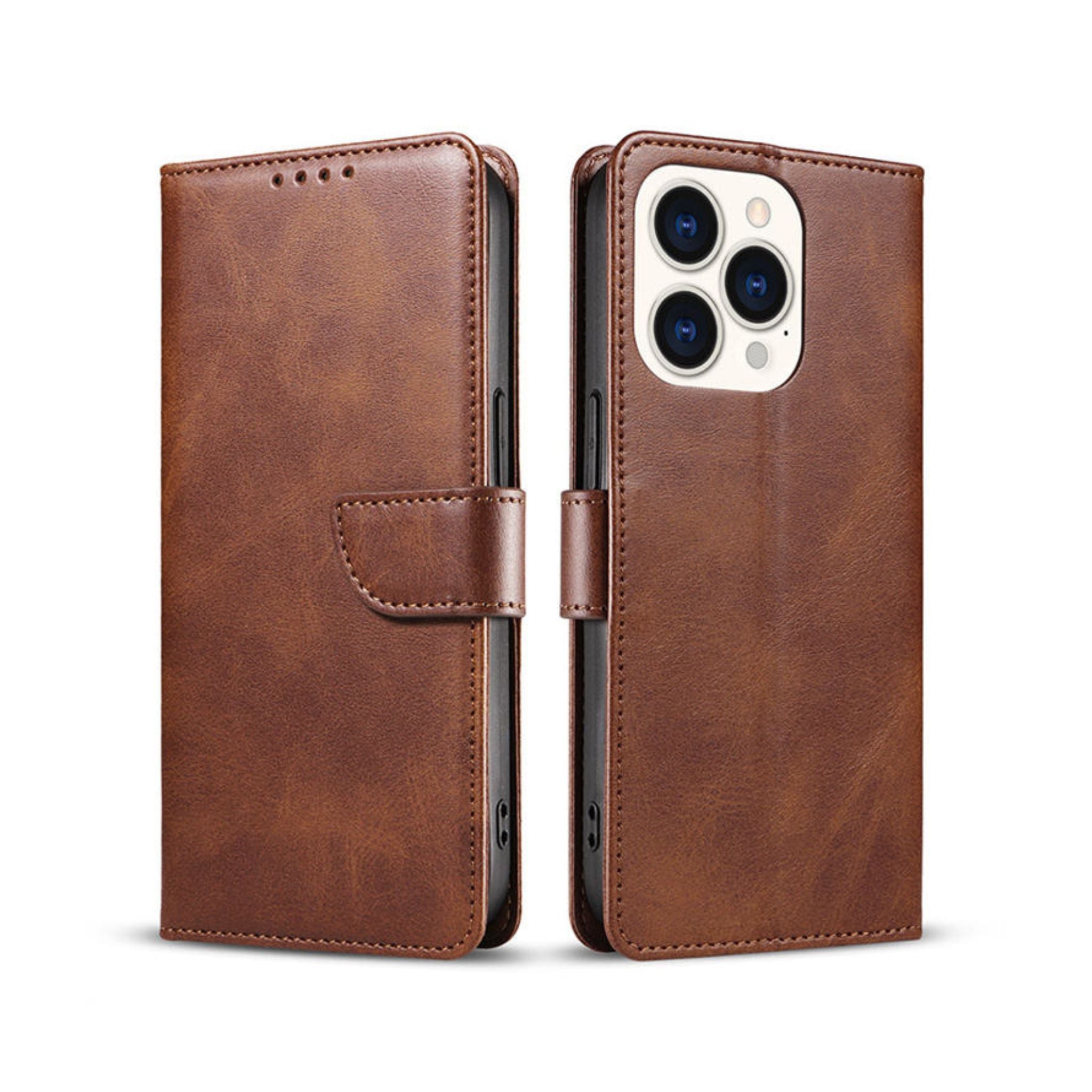 PU-læder flip-cover til iPhone 15 