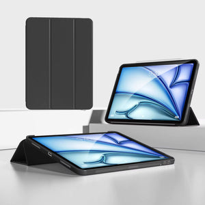 PU-læder flip-cover til iPad Air 13 2024 M2 med blød TPU-bagside og smart standfunktion til beskyttelse mod stød og ridser