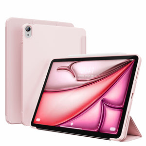 PU-læder flip-cover til iPad Air 13 2024 M2 med blød TPU-bagside og smart standfunktion til beskyttelse mod stød og ridser