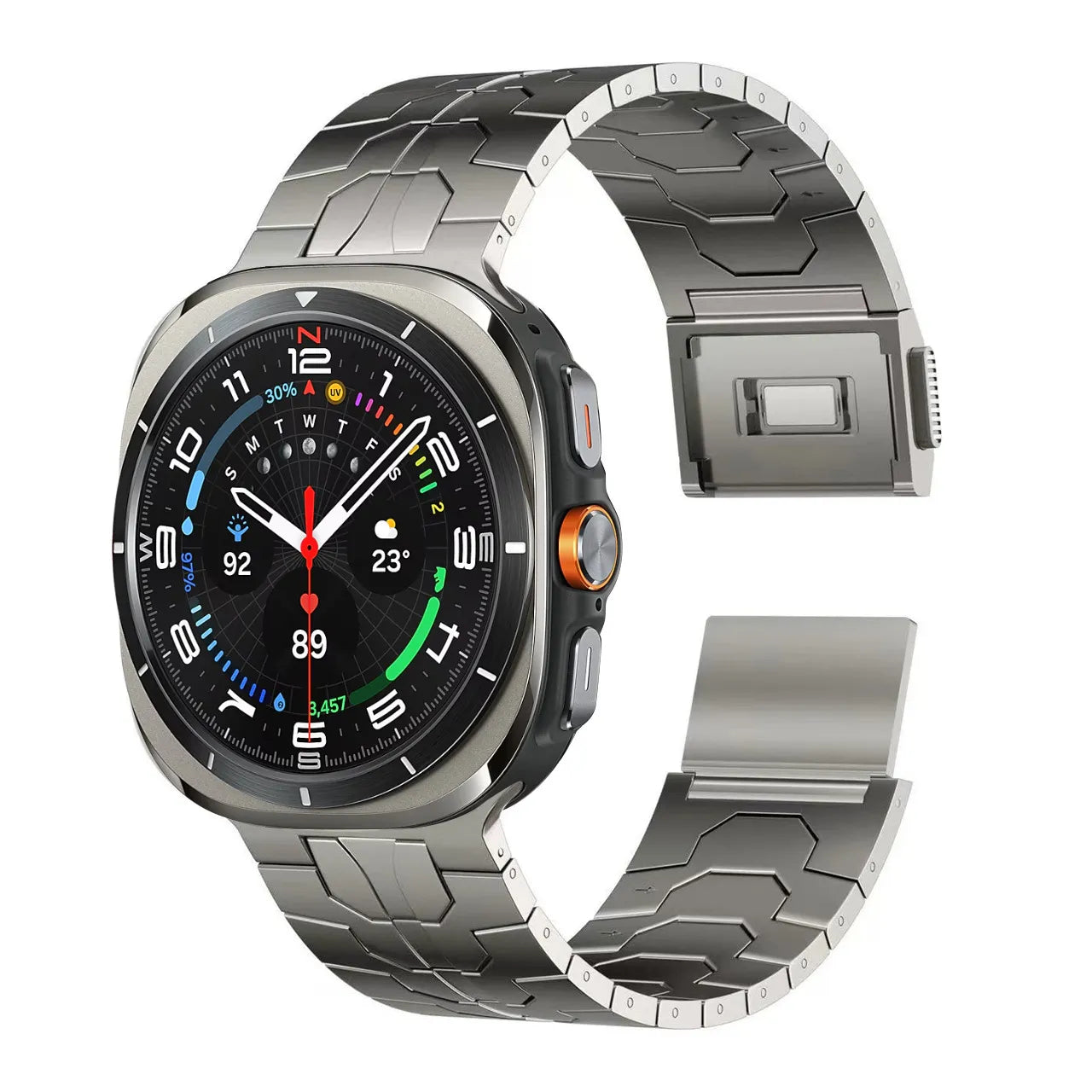 Robust Rustfri Stålrem (47mm) til Samsung Galaxy Watch 7 Ultra – Herremodel