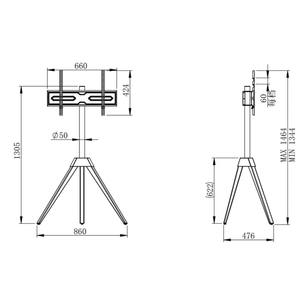 Tripod TV Stander