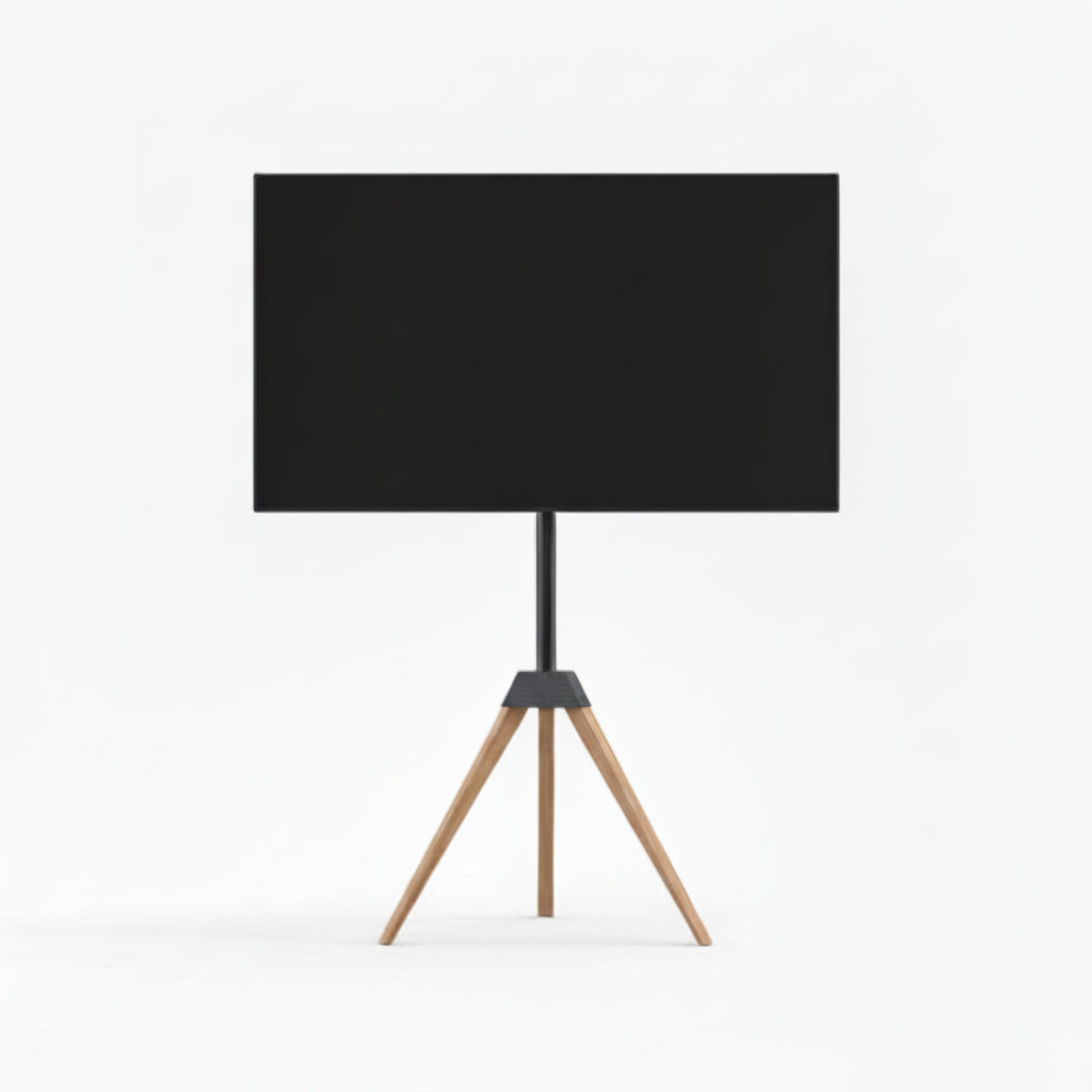 Tripod TV Stander med træ fod