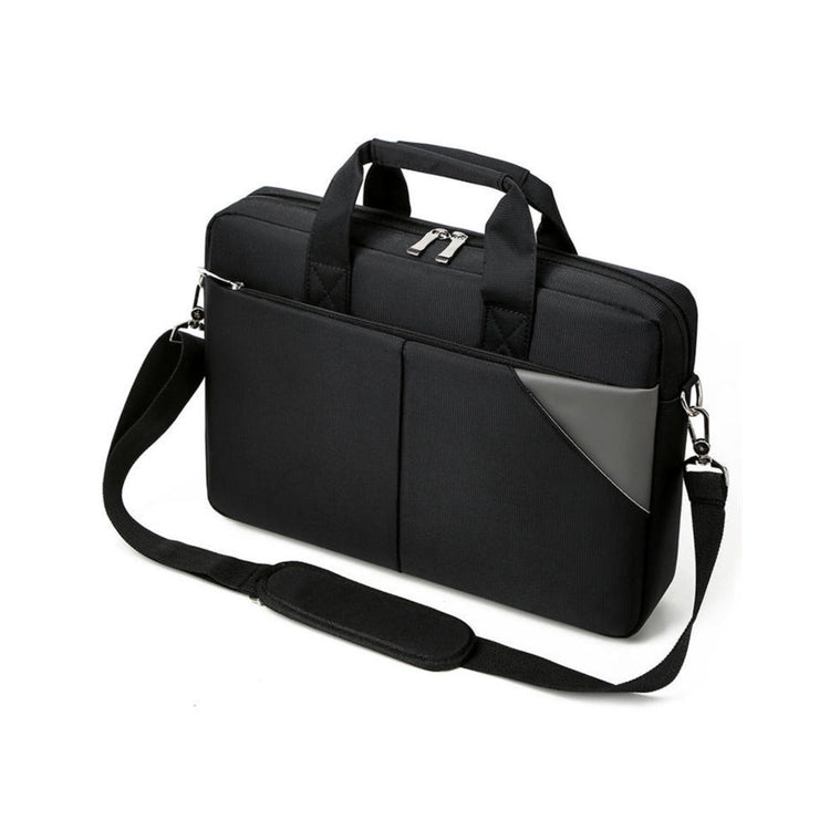 Køb en klassisk sort computertaske med skulderrem til 14 og 16 tommer laptops.