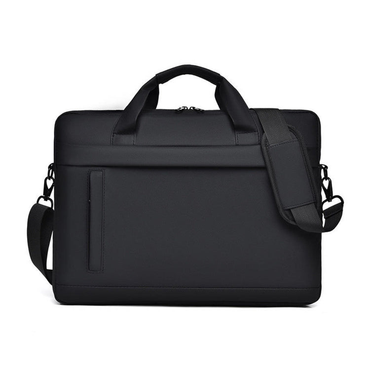 Køb en klassisk 16 tommer laptop briefcase i sort PU-læder til arbejde og erhvervsrejser.
