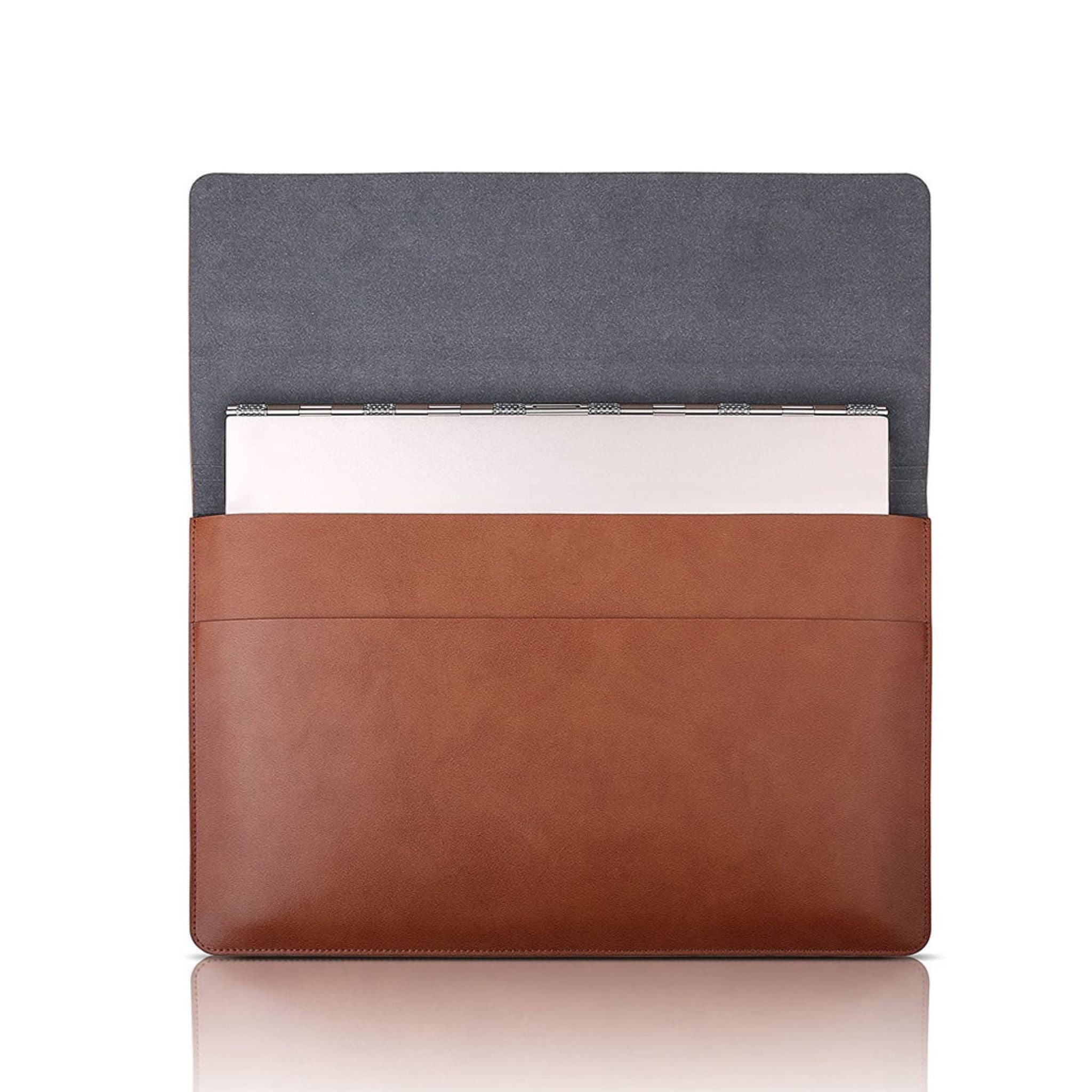 Køb et slankt laptop sleeve 13 tommer i sort PU-læder til beskyttelse af MacBook.