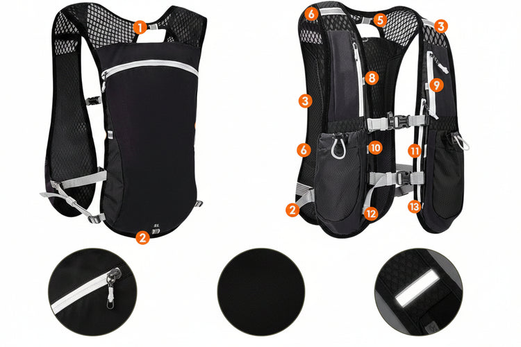 Find den bedste stabile løbevest med tæt pasform til trail running og outdoor.