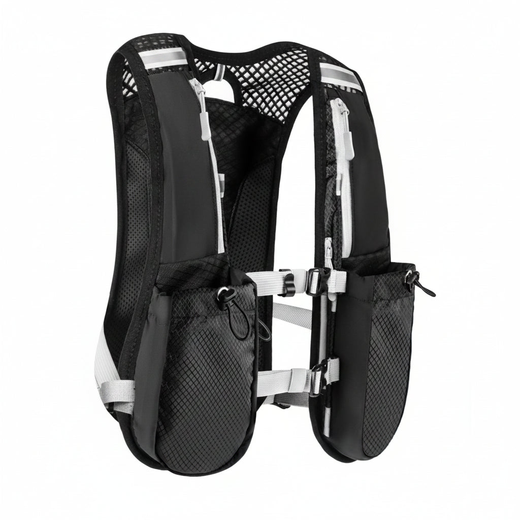 Køb en hydration løbevest med 5L kapacitet til løb og vandring.